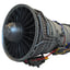 3D afterburning turbofan engine cutaway