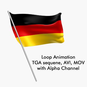 Swinging Flag Loop Animation - Germany