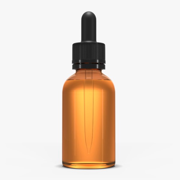 amber glass bottle dropper 3d 3ds