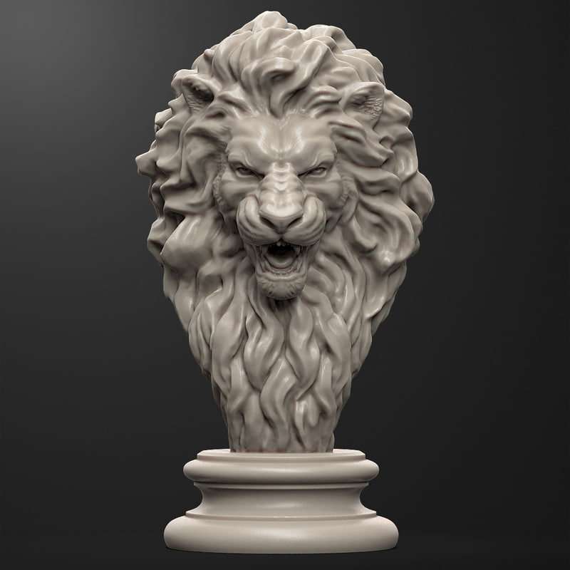 lion head 3d max