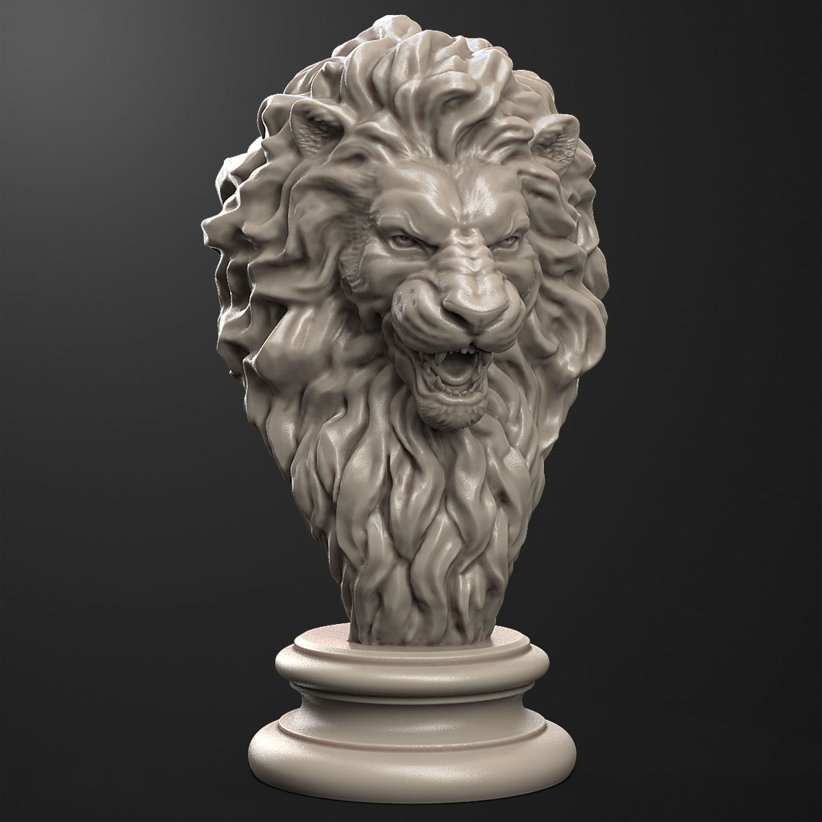 lion head 3d max