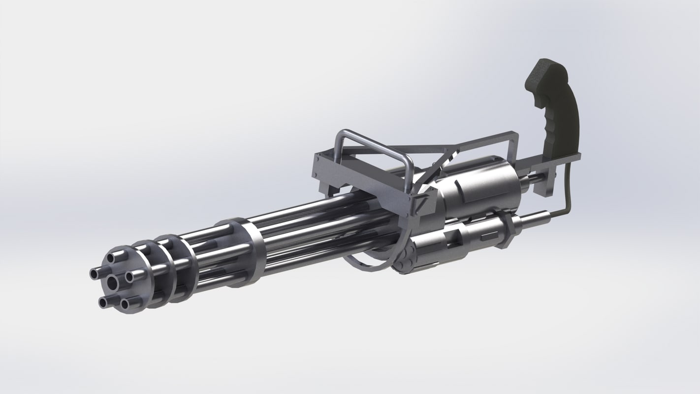 Gatling gun model TurboSquid 1247344