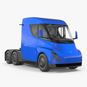 3D electric semi truck tesla model