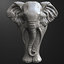 3d model elephant bas-relief sculpture cnc