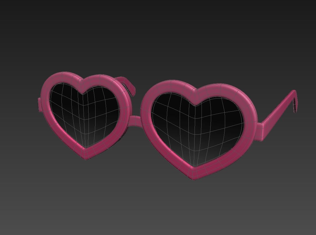 3D heart sunglasses - TurboSquid 1247730