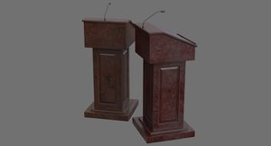 3D podium 1c model