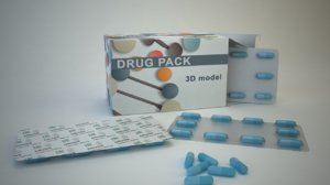 drug pack blister 3D model