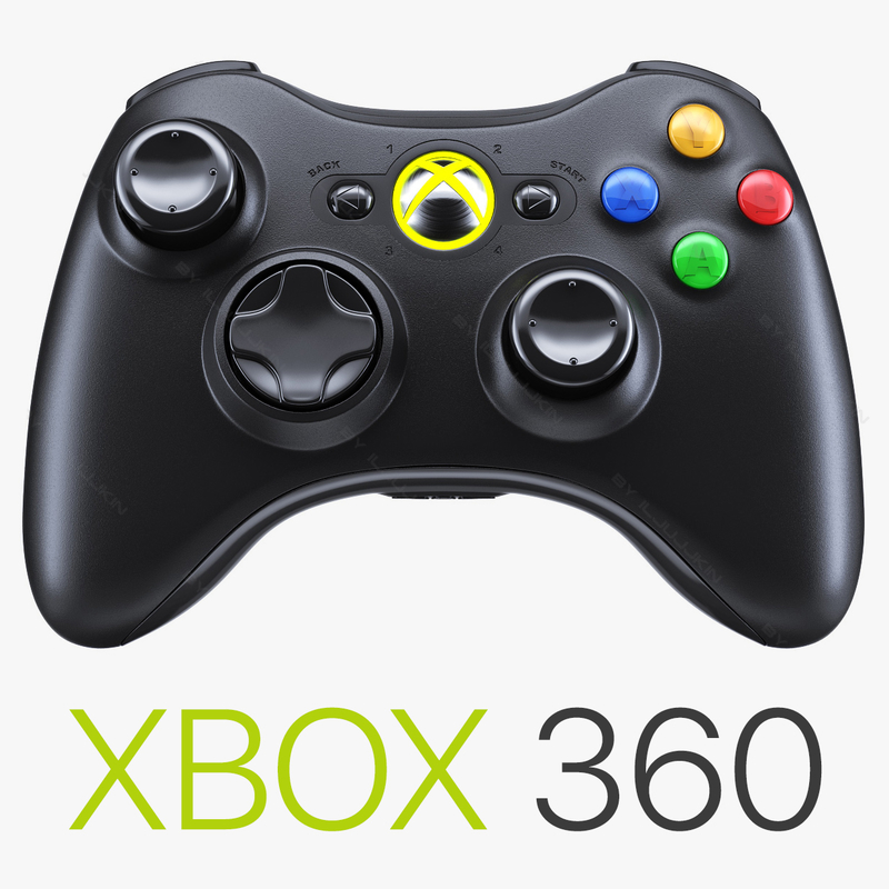 xbox 360 wireless controller 3d model