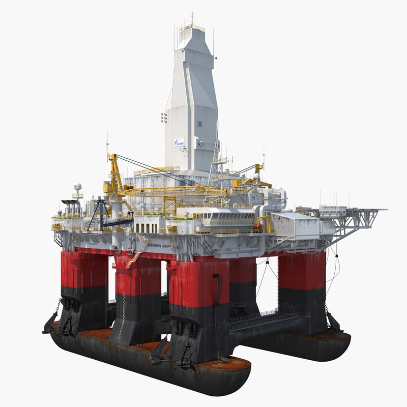 Semi Submersible Drilling Rig 3d Model Turbosquid 1248496