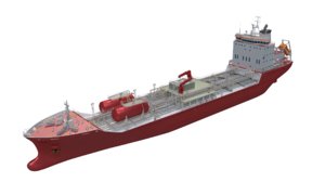 145m chemical tanker 3D model