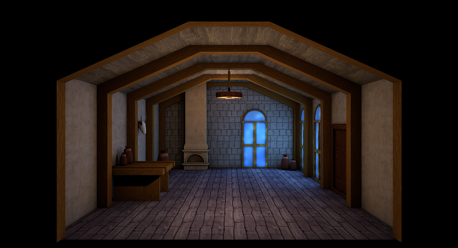 Living medieval interior 3D model - TurboSquid 1248313