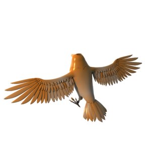 3D cartoon bird