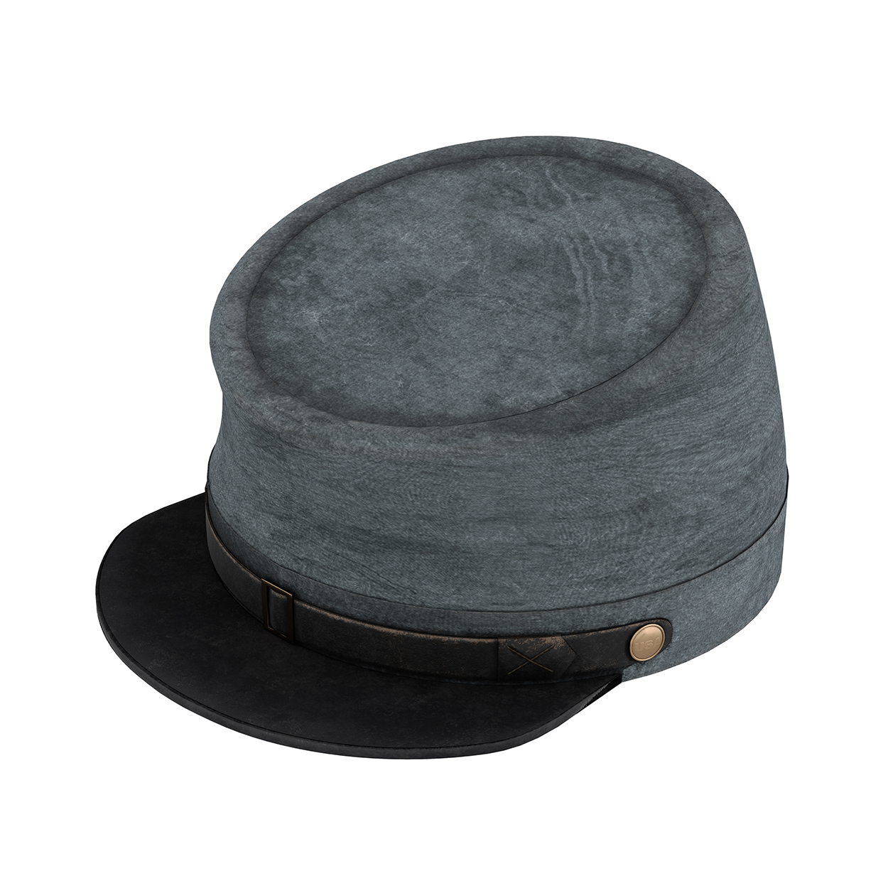 美国内战同盟骑兵帽kepi3d模型