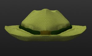 green fedora 3D model