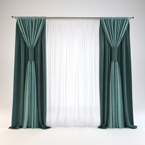 3D model curtain