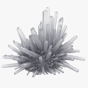 3D model natural crystal group
