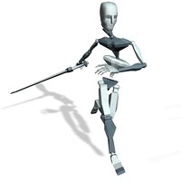 Swordsman running forward