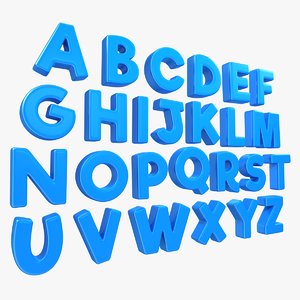 alphabet toon 3D