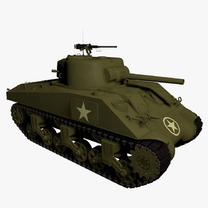 3D m4a3 sherman tank