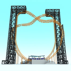 vertical rollercoaster 3D model