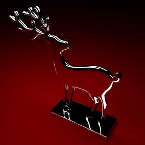 3D model steel reindeer