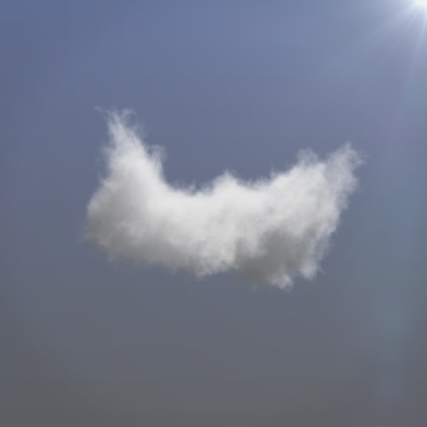 3D realistic cloud vdb