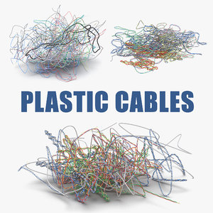 colorful plastic cables 3D model
