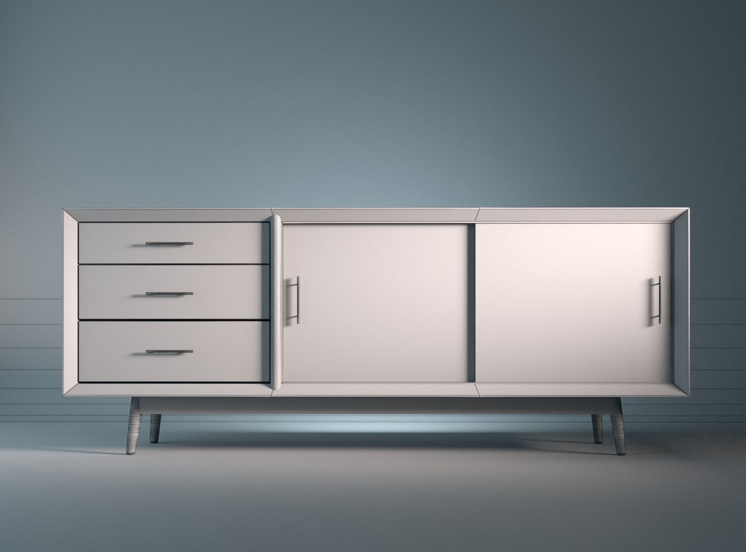 3D Model Modern Furniture Buffet TurboSquid 1249813