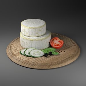 cheese tomato spinach 3D model