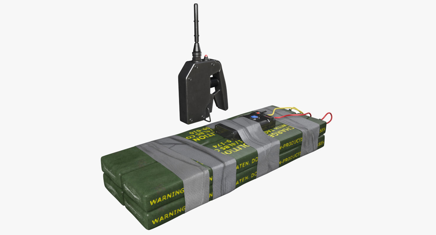 C4 plastic bomb remote 3D model - TurboSquid 1250016