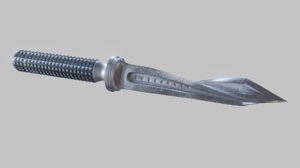 3D model microtech jagdkommando tri-edge dagger