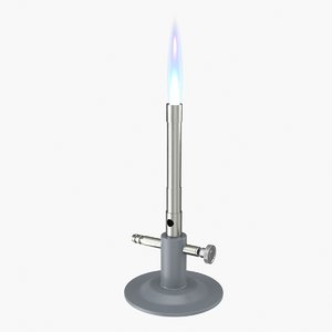 3D model realistic gas burner