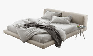 3D living divani softwall bed model