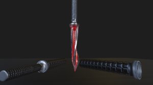 microtech jagdkommando tri-edge dagger 3D model