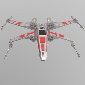 x-wing fighter space 3D model