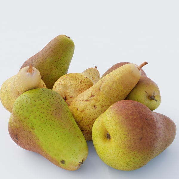 3d photoscanned pears pack 1