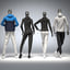 3D model set sport suits