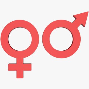 3D male female sign