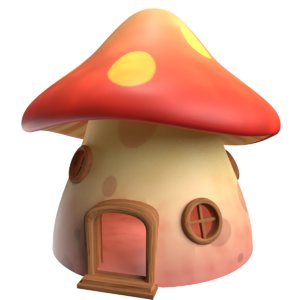 mushroom house 3D model