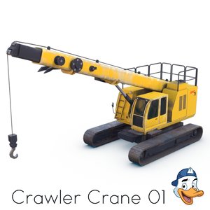 3D crawler crane 01