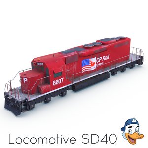 3D model locomotive sd40