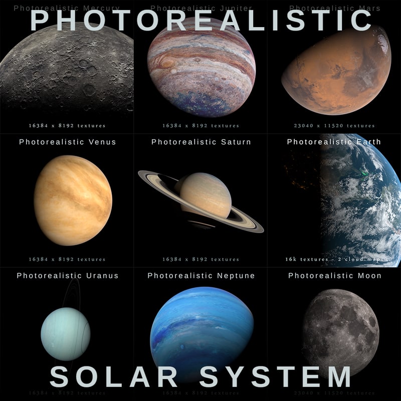 Planets Solar System 3D Models