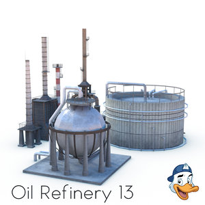 oil refinery 3D model