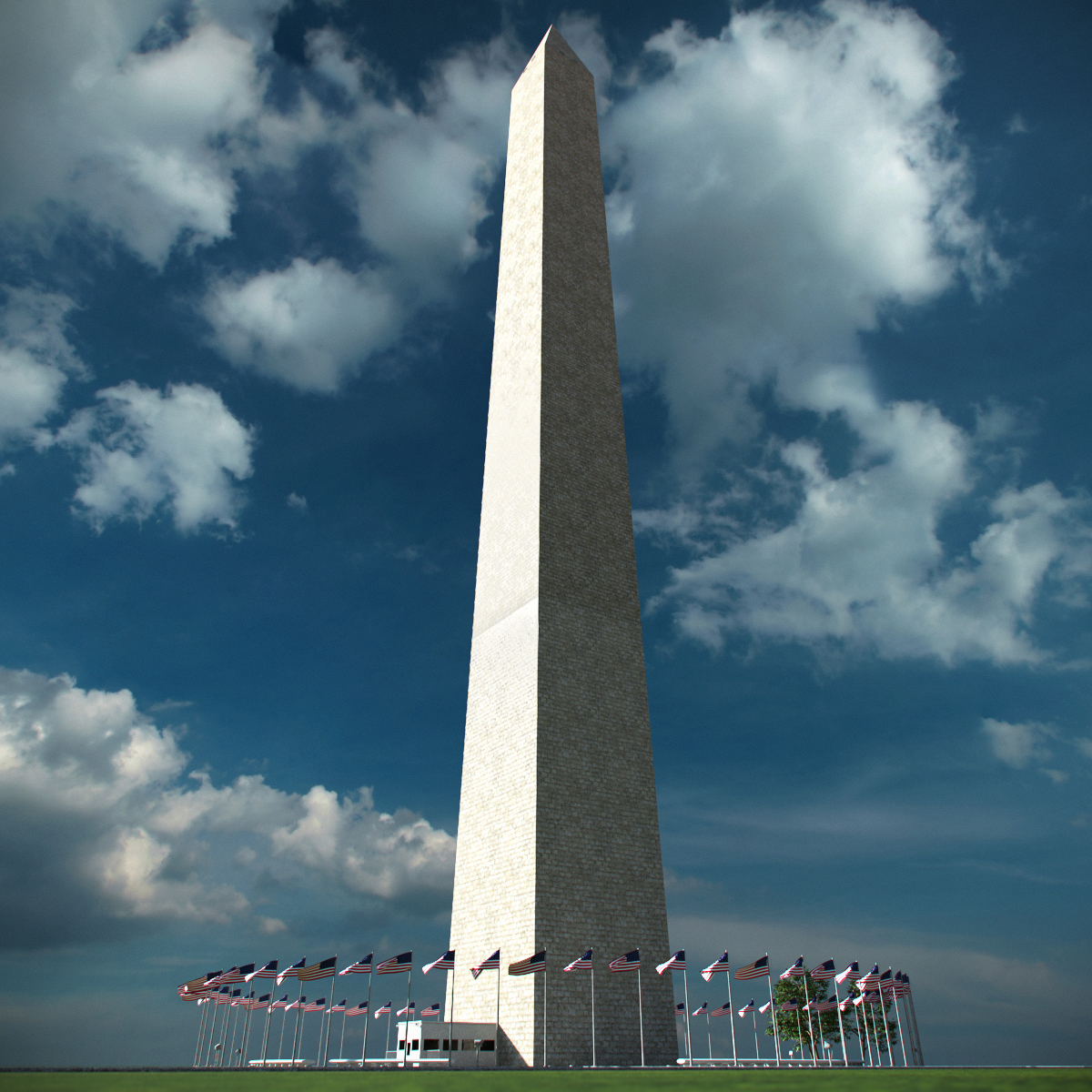 washington monument 3d max