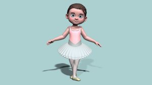 girl cartoon 3D model