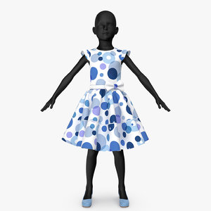 dress girl v2 3D
