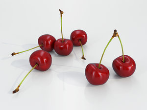 3D model cherry fruit