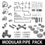 modular pipe pack 3D model