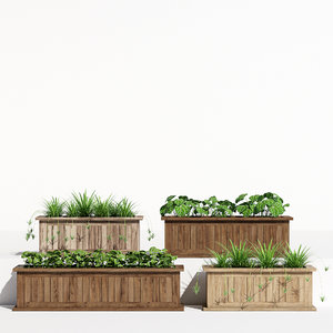 3D risemoor trough planter model