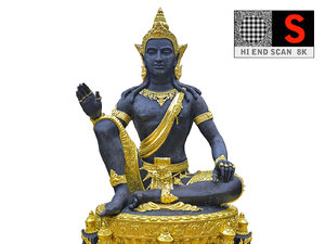 black buddha 8k 3D model